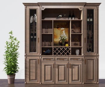 Simple European Style Wine Cabinet-ID:575337246