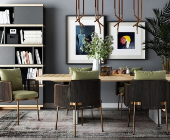 Nordic Style Dining Table And Chairs-ID:245220298