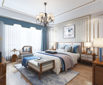 New Chinese Style Bedroom-ID:818022125