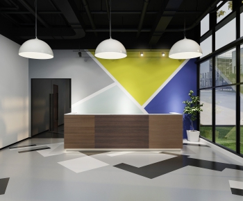 Modern Office Reception Desk-ID:637238538