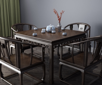 Chinese Style Dining Table And Chairs-ID:646483562