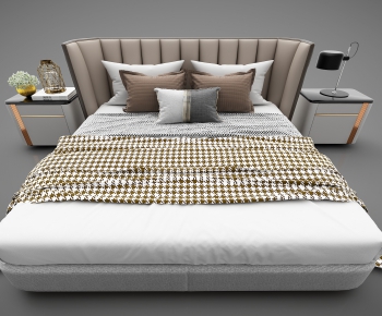 Modern Double Bed-ID:751898116