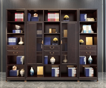 New Chinese Style Bookcase-ID:597743737