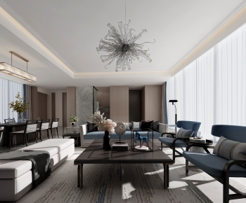 New Chinese Style A Living Room-ID:178884717