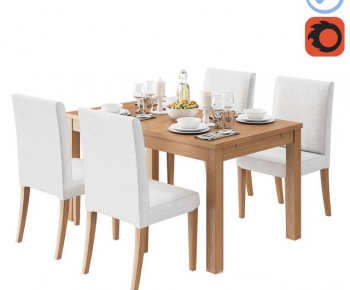 Modern Dining Table And Chairs-ID:640460814