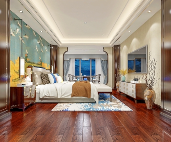 New Chinese Style Bedroom-ID:422397619