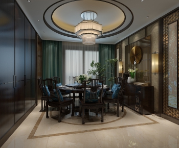 New Chinese Style Dining Room-ID:640818475