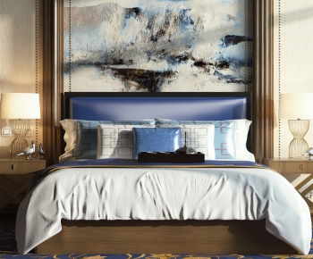 New Chinese Style Double Bed-ID:121358469