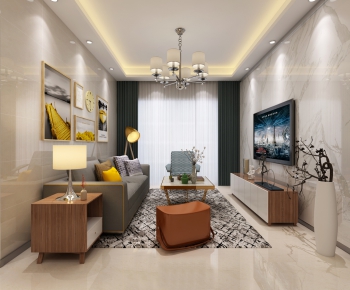 Modern A Living Room-ID:988070368