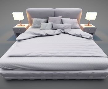 Modern Double Bed-ID:582165628