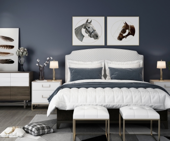 Modern Double Bed-ID:444276496