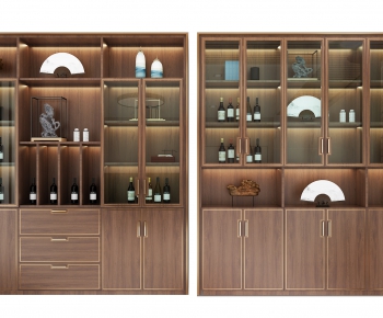 New Chinese Style Wine Cabinet-ID:871126196