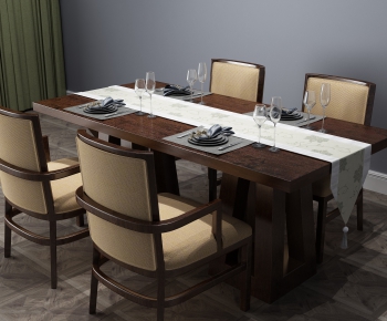 New Chinese Style Dining Table And Chairs-ID:828312428