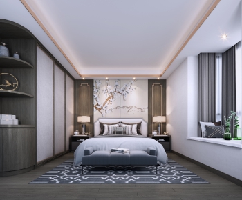 New Chinese Style Bedroom-ID:700314854