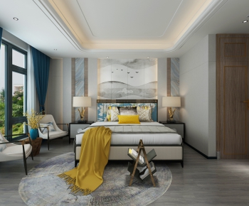 New Chinese Style Bedroom-ID:903811254