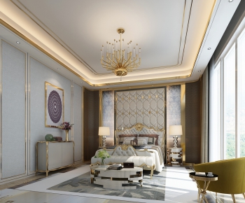 Simple European Style Bedroom-ID:580959914