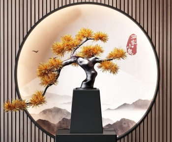 新中式松树植物盆栽-ID:690183862