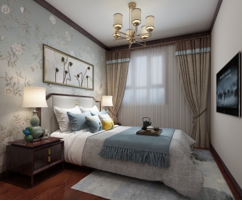 New Chinese Style Bedroom-ID:185189889