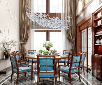 New Chinese Style Dining Room-ID:599928822