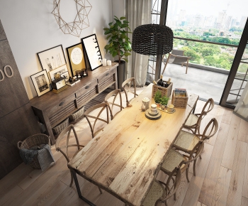 Industrial Style Dining Room-ID:510534552