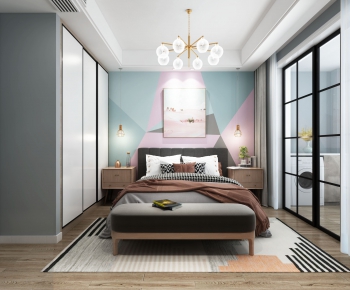 Nordic Style Bedroom-ID:691129686