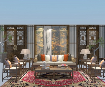 Chinese Style Sofa Combination-ID:982298363