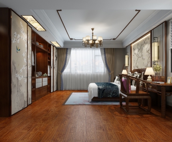 New Chinese Style Bedroom-ID:459255327