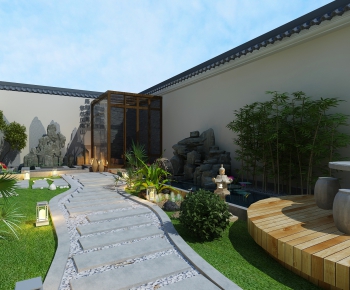 New Chinese Style Courtyard/landscape-ID:309038747