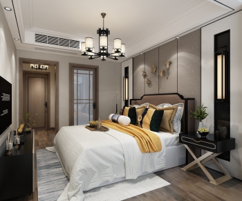 New Chinese Style Bedroom-ID:707234688