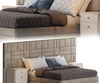 Modern Double Bed-ID:556995327