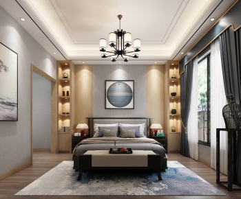 New Chinese Style Bedroom-ID:936798993