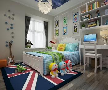 Simple European Style Boy's Room And Son's Room-ID:972595938