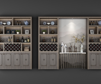 New Chinese Style Wine Cabinet-ID:125665355