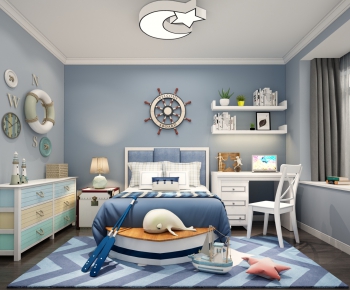 Mediterranean Style Boy's Room And Son's Room-ID:294068542