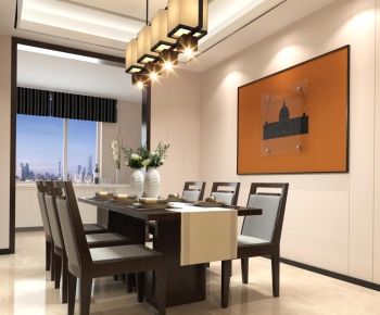 New Chinese Style Dining Room-ID:482574215