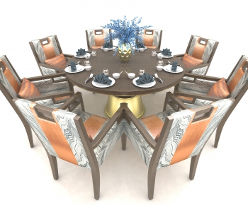New Chinese Style Dining Table And Chairs-ID:407240867