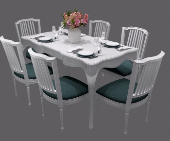 European Style Dining Table And Chairs-ID:460786956
