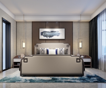 New Chinese Style Bedroom-ID:453964418