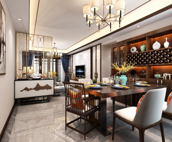 New Chinese Style Dining Room-ID:544993366