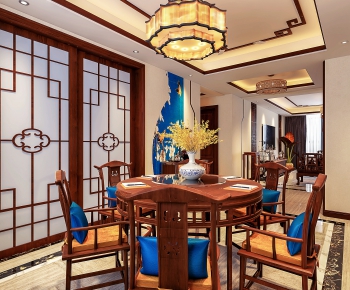 New Chinese Style Dining Room-ID:329281947