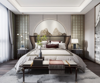 New Chinese Style Bedroom-ID:438248744