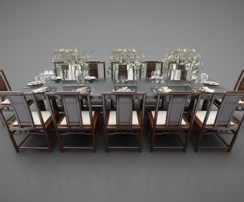 New Chinese Style Dining Table And Chairs-ID:697623794