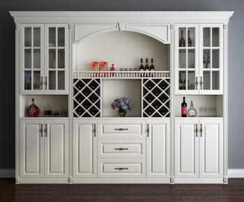 Simple European Style Wine Cabinet-ID:355587286