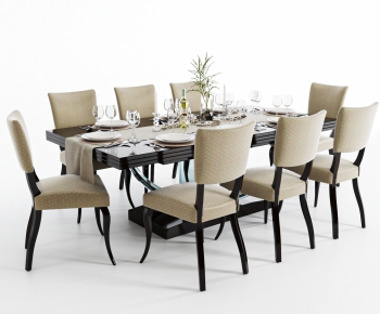 American Style Dining Table And Chairs-ID:246519677