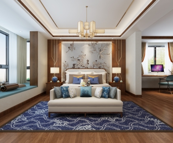 New Chinese Style Bedroom-ID:516745561