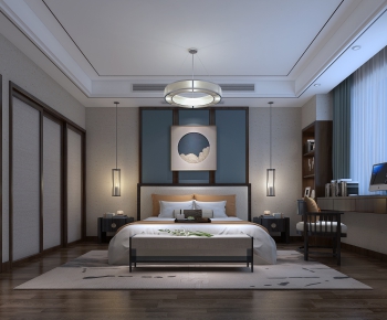 New Chinese Style Bedroom-ID:478271535