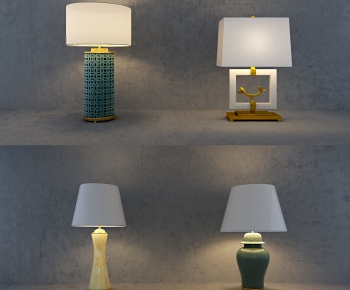 新中式陶瓷台灯组合-ID:900528982
