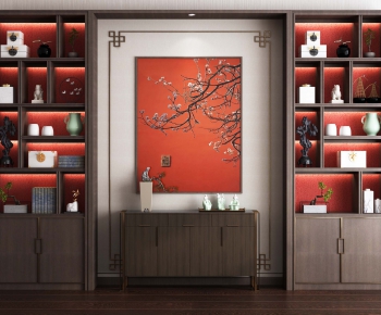 New Chinese Style Side Cabinet/Entrance Cabinet-ID:135836865