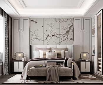 New Chinese Style Bedroom-ID:363730441