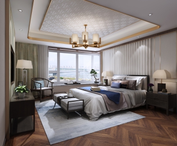 New Chinese Style Bedroom-ID:537961219